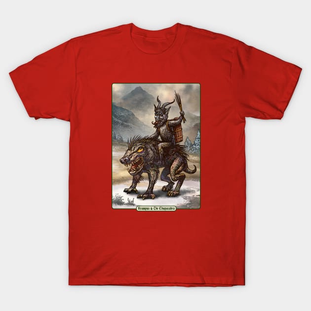 Krampus and the Chupacabra T-Shirt by ChetArt